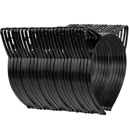 25Pcs Cat Ears Headbands for Women Black Plastic Kitty Hairbands Cat Ear Hair Hoops Halloween Decorations Hair Accessories for Women Favor for Party Costume Daily Wearing