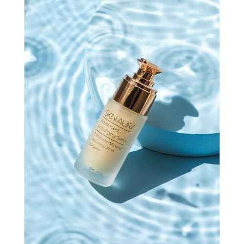 SKIN AURA¢â Advanced Anti-Aging Serum | All-In-One Sensitive Formula for Wrinkles, Fine Lines & Age Spots | Plant Derivative with Hyaluronic Acid, Collagen Peptides, 5 Vitamins + Minerals - 30ml (1oz)