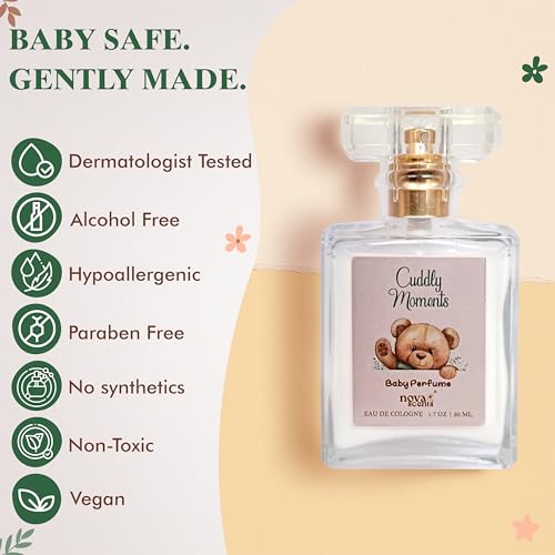 Nova Scents Baby Cologne - Alcohol Free, Hypoallergenic, 1.7oz