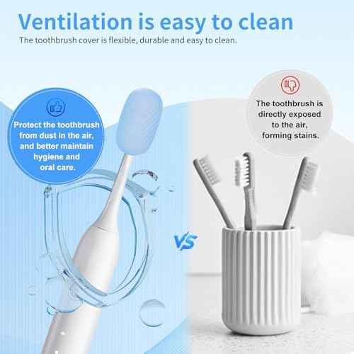 6 Pcs Toothbrush Covers Toothbrush Covers Caps£¬Replaceable Electric Toothbrush Head Cover Silicone Toothbrush Protector Cap for Household Travel, Bathroom, Gym£¬Camping