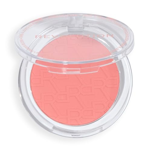 Revolution, Blusher Reloaded, Talc-Free Powder Blush with Matte Finish for Cheeks, Rich Pigment & Buildable, Vegan & Cruelty-Free, Peach Bliss