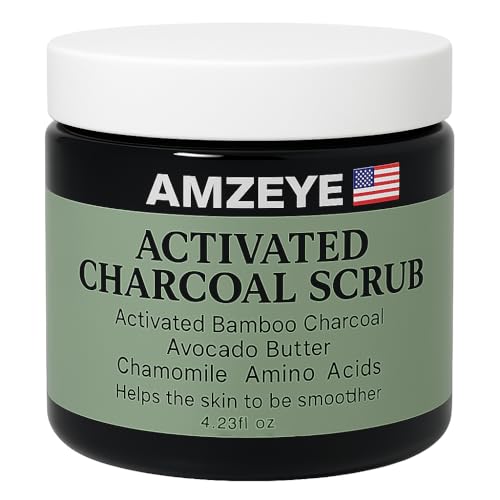 Charcoal Detox Scrub - Purify and Revitalize Your Skin with Activated Bamboo Charcoal, Avocado Butter, and Collagen for a Radiant Glow