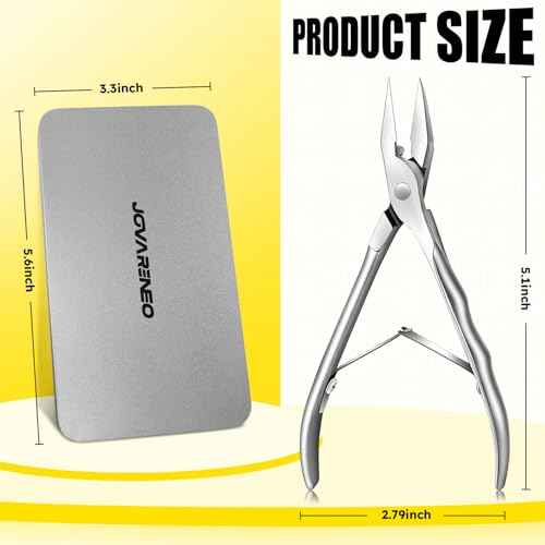 Ingrown Toenail Clippers Straight Blade Toe Nail Clippers for Thick Nails for Seniors, Stainless Steel Nail Clippers for Thick Toenails Ultra Slim 16mm Blade Podiatrist Nail Clippers (Straight Blade)