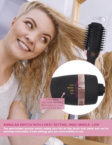 4 in 1 Ionic Hair Dryer Brush Straightener Volumizer