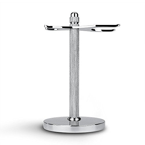Safety Razor and Shaving Brush Stand, Extra Wide Openings, Wider Base, Manly Look