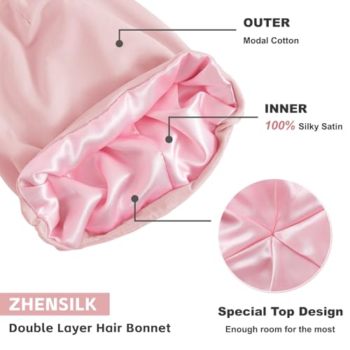 Silk Bonnet for Sleeping Women – Satin Lined Sleep Cap