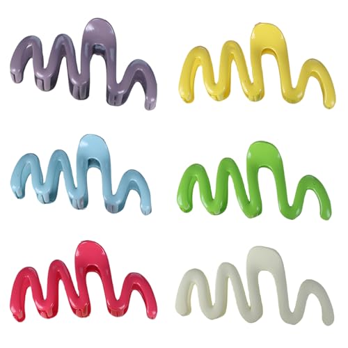 CHAOBANG 6PCS Candy Line Color hair Accessories for women and Girls，6 Different Color Hair Clip，Hawaiian style，suitable for Thin Thick Curly Hair，Durable and lightweight