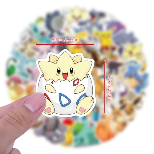 50pcs Waterproof Anime Stickers for Laptop, Phone & Skateboard