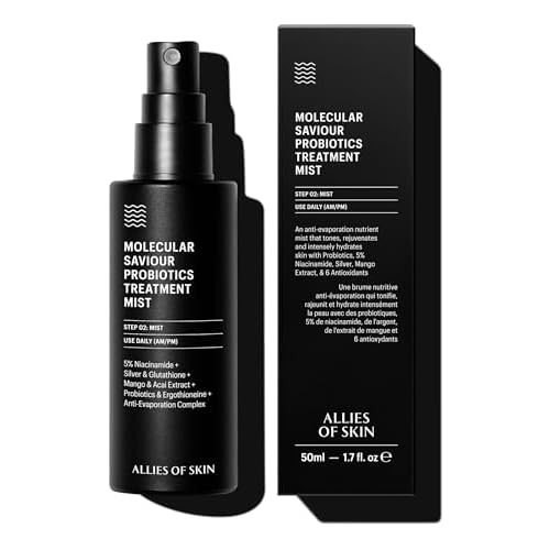 Allies of Skin Probiotic Face Mist | Toner Facial Mist to Minimize Pores | Probiotic Skincare for Moisture Retention | 5% Niacinamide for Glowy Skin | Travel Friendly (1.7 Fl Oz)
