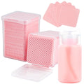 Lint Free Nail Wipes Set with 120ml Pump Dispenser - 400 Count Kit
