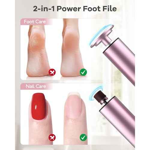 Electric Foot Callus Remover - 9-Speed Adjustable, Callus Remover for Feet with LED Display, Rechargeable & Wireless Pedicure Tools for Dead Skin