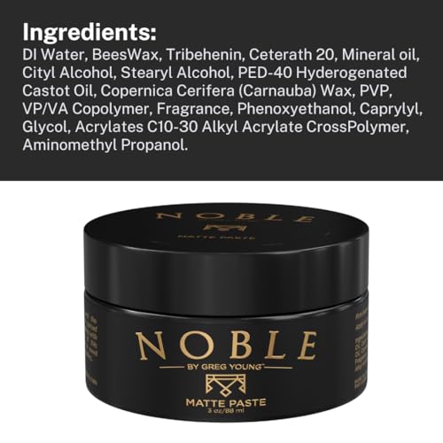 Matte Hair Paste - Strong Hold, Natural Dry Finish, 3 oz