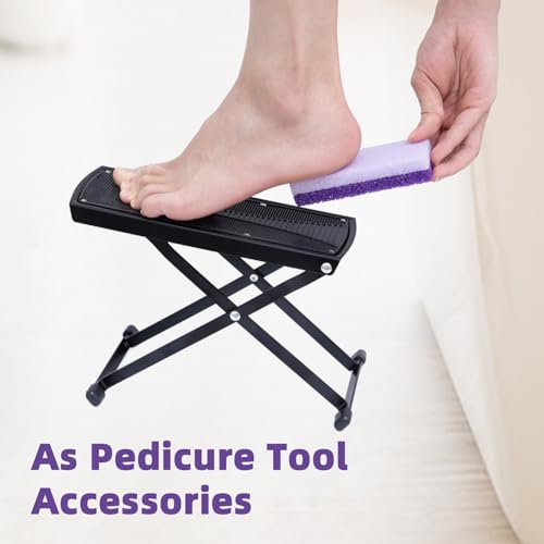 NOVAL Pedicure Supplies Foot Rest 6 Heights Adjustable Sturdy Manicure Foot Rest for Foot Spa Salon and Pedicure at Home.