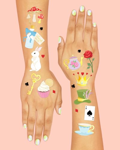 Tea Party Temporary Tattoos - 52 Gold Foil Designs
