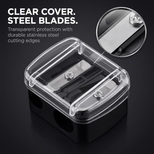 Dual Hole Makeup Pencil Sharpener for Eyeliners & Lip Liners – Portable Cosmetic Sharpening Tool