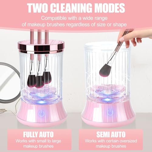 Electric Makeup Brush Cleaner - USB Automatic Spinner with 2 Modes