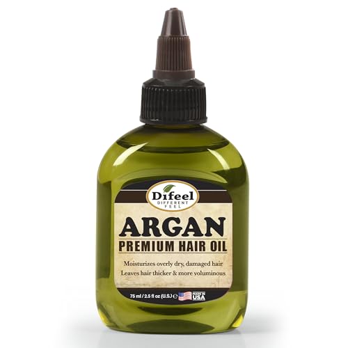 Difeel Premium Natural Hair Oil - Argan Oil 2.5 ounce (6-Pack)