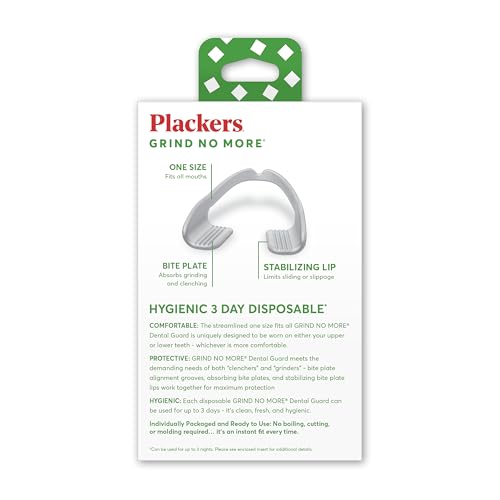 Plackers Grind No More Night Guard 16 Count Disposable Bruxism Protectors