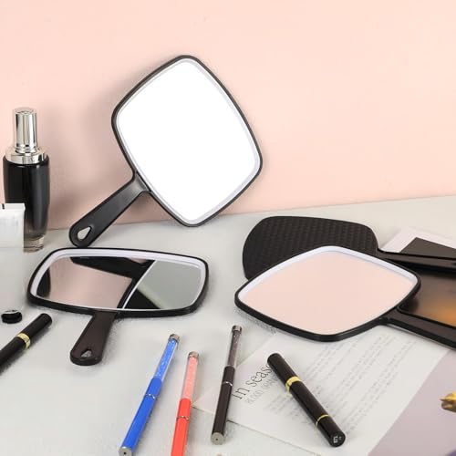 Geetery 12 Pack Hand Mirrors with Handles - Wall Mount Makeup Mirror