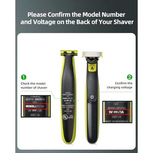 Superer 5V Fast Charger Fit for Philips Norelco Series 2000 2400 2600 3600 3900 5400 5000X 7200 i9000 Wet & Dry X3001 X3052 S3243 S3341 X5006 S5880 S7887 Electric Trimmer Shaver (UL-Safety-Certified)