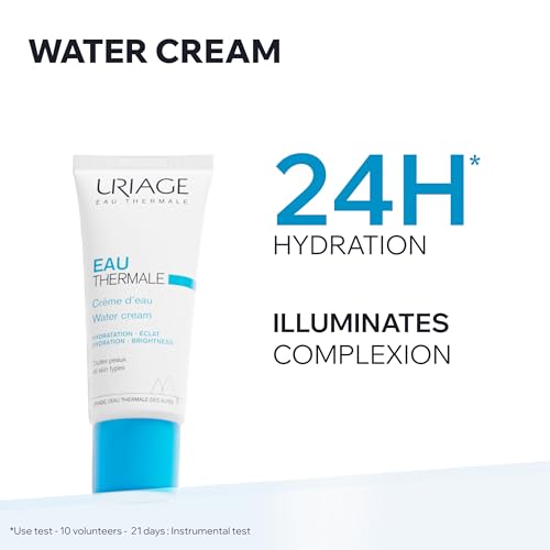 Uriage Hydrating Water Face Cream with Hyaluronic Acid - Sensitive Skin Moisturizer