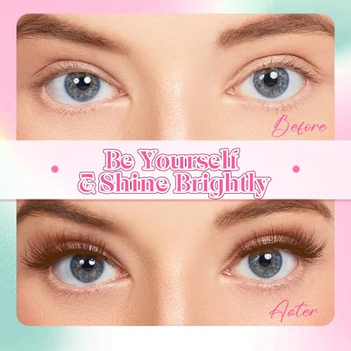 Brown Lash Clusters 280PCS - 30D+40D Volume Wispy Eyelash Extensions