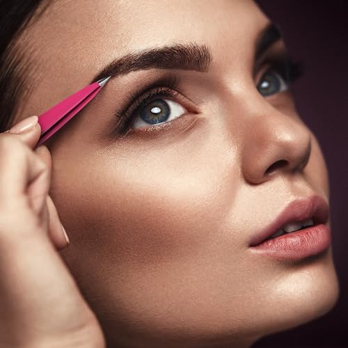 By MILLY Pointed Tweezers - High Carbon Stainless Steel Precision Hair Removal