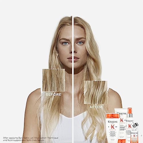 Kerastase Nutritive Split Ends Hair Serum For Dry Hair - Nourishing Leave-In Oil Treatment For Smoothness and Shine, Ultra-Sealing Formula With Anti-Dryness Polymers, 50 ml