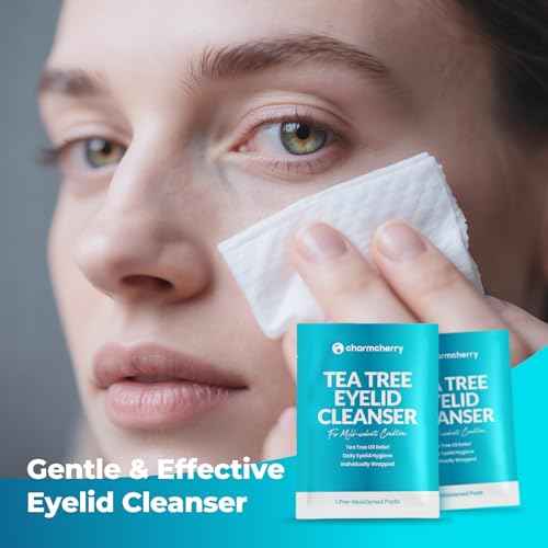 Tea Tree Oil Eyelid Wipes (36 Count), Individually Wrapped Eyelid Cleanser, Eyes Lid Cleaning Wipes for Stye Eye Treatment, Eye Wipe for Dry Eyes, Blepharitis, Mild to Moderate Conditions