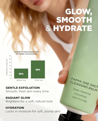 EITHER& PAPHA One-Shot Cleansing Balm - Korean Makeup Remover & Blackhead Cleanser