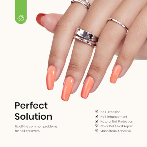 Beetles 3Pcs 15ml Top and Base Coat Builder Nail Gel Set No Wipe Gel Top Coat Base Gel Builder Extension Gel for Nails Shine Finish and Long Lasting Nail Protection Soak Off Led Gel Glossy Gel