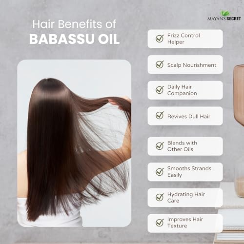 Mayan's Secret - 4oz Organic Babassu Oil for Hair - Rich in Antioxidants and Moisturizing Properties for Hair and Skin