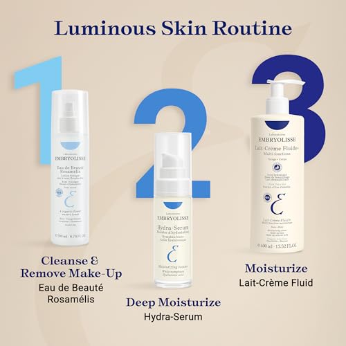 Embryolisse Hydra-Serum, Ultra-Hydrating Lightweight Hyaluronic Acid Facial Serum with White Water Lily, For Oily to Combination Skin, 1.01 Fl Oz