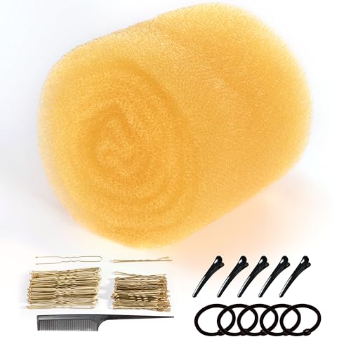 Gold Hair Bun Maker Set - Volume Inserts & Styling Tools