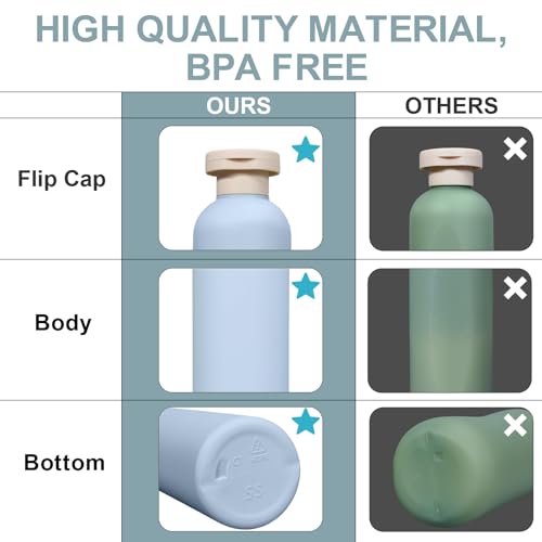 ASEVAT 13.5oz Refillable Travel Bottles 4-Pack Leak Proof