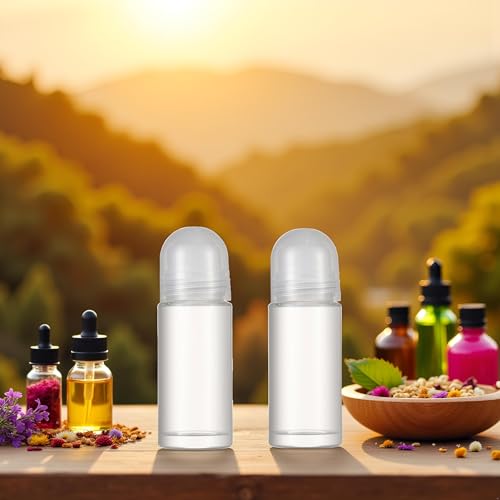 50ml Roll-On Deodorant Bottles (2 Pack) - Essential Oil Perfume Roller