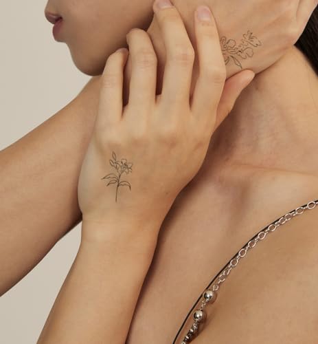 Minimalist Temporary Tattoos for Adults - Small Realistic Fake Tattoos