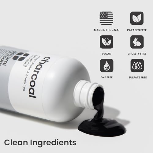 natural outcome Charcoal Face Wash | Daily Detoxifying Charcoal Cleanser for Acne | Deep Pore Cleanser Hydrates & Purifies Skin with Green Tea, Aloe Vera, & Ginkgo Biloba | For Men & Women | 8 oz