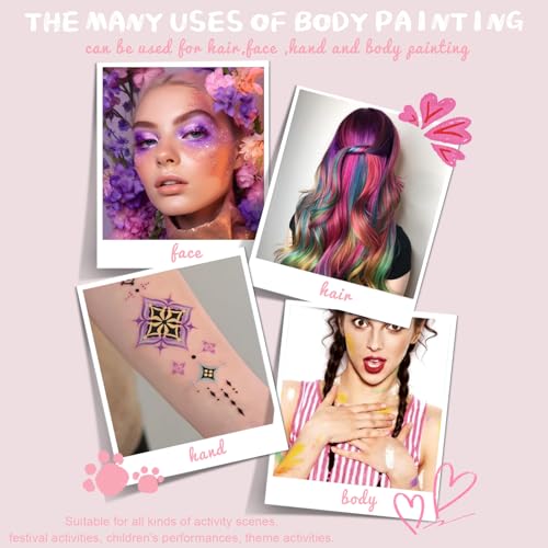 Temporary Hair Color Dye Stick - Washable Pearl Shades for Parties