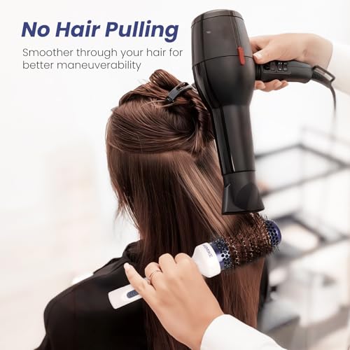 AIMIKE Ionic Round Brush 1.7" - Ceramic Barrel for Blow Dry & Volume