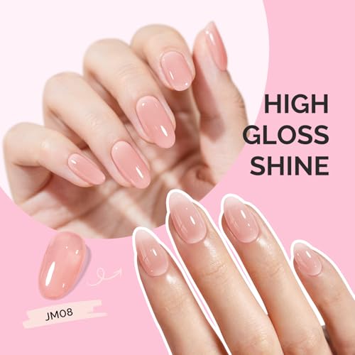 MelodySusie Jeweliver Jelly Nude Gel Nail Polish - 0.5 oz Translucent Soak Off