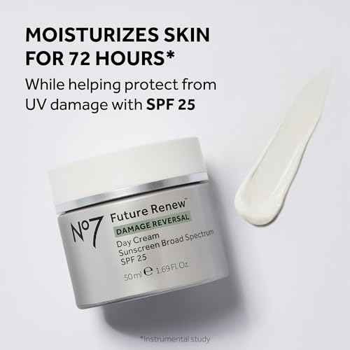 No7 Future Renew Damage Reversal Face Cream with SPF 25 - Anti Aging Face Moisturizer with Skin Firming Benefits - Formulated with Peptide Technology to Protect, Repair & Intensely Hydrate (1.69 Oz)