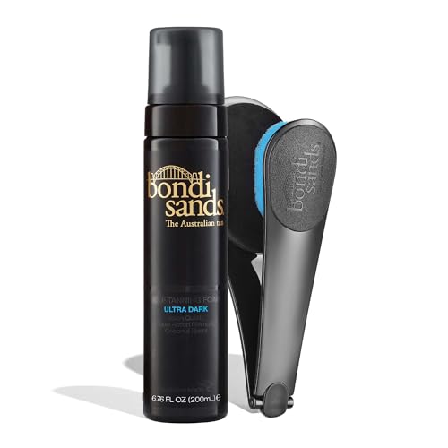 Bondi Sands Ultra Dark Self Tanning Foam + Back Applicator | Includes Lightweight Foam and 1 Back Applicator with 3 Replacement Pads ($38 Value)