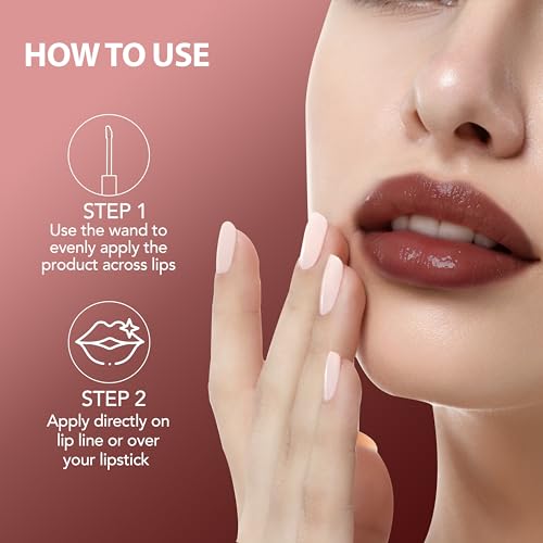 Botanic Hearth Tinted Lip Oil | Moisturizing Lip Gloss Oil For Dry Lips | Deep Red Gloss | Lightweight & Non Greasy | 0.3Fl Oz