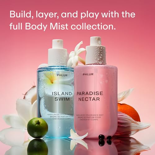 PHLUR Paradise Nectar Body & Hair Mist - Juicy Citrus & Floral Scent, 8 Fl Oz