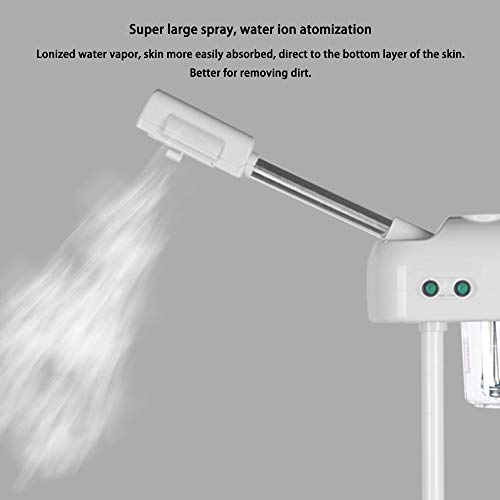 Professional Ozone Facial Steamer for Esthetician with Hot Mist, Stand Facial Steamer On Wheels, Height Adjustable & 360¡Æ Rotatable Nozzle, Home & Salon SPA