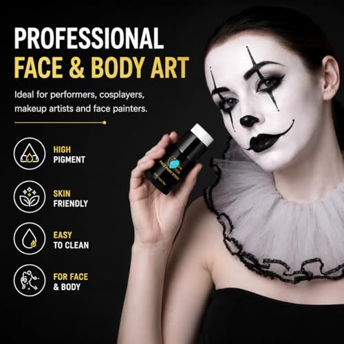 White Face Paint Stick - 0.75 oz Twist-Up Cream Makeup