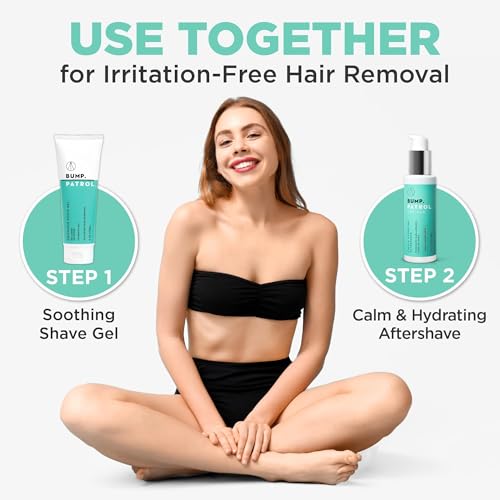 Bump Patrol For Her Calm and Hydrating Aftershave for Women ? Razor Burn, Razor Bump Treatment and Ingrown Hair Treatment for Bikini Area, Underarms and Legs, Rose and Lavender - 2 fl oz