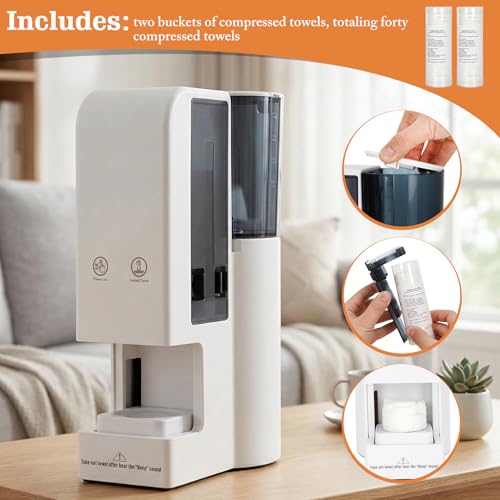 Hot Towel Dispenser Heater Machine 55°C with 100 Towels