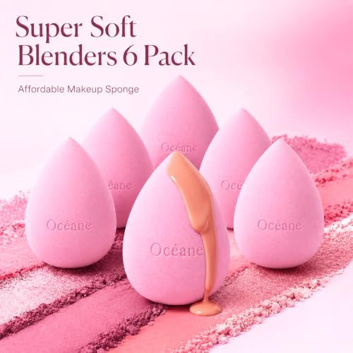 Makeup Sponge Set of 6 – Latex-Free Blender for Liquid & Powder